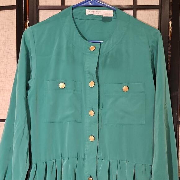 Liz Claiborne Dresses & Skirts - Liz Claiborne Teal Midi Dress with Gold Accents